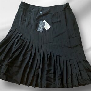 Magaschoni Pleated Silk Skirt